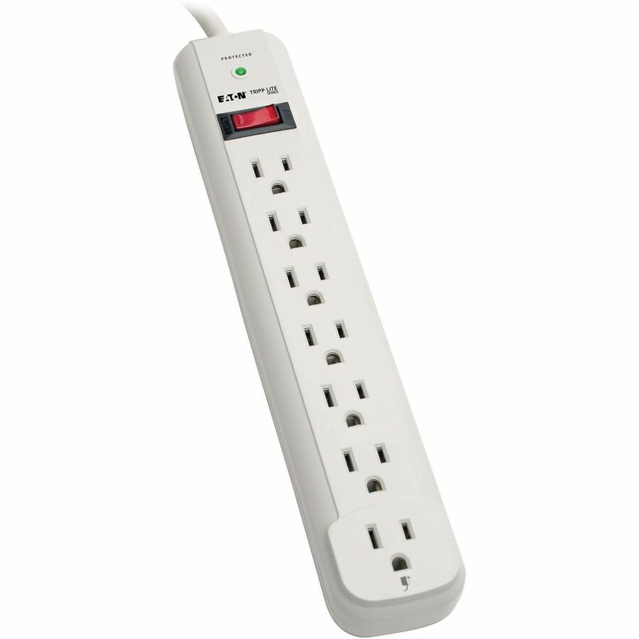 Tripp Lite series Protect It! STRIKER 7-Outlet Surge Suppressor - Gray - NEMA 5-15P - 7 x NEMA 5-15R - 1800 VA - 1080 J - 120 V AC Input - 120 V AC Output - 6 ft