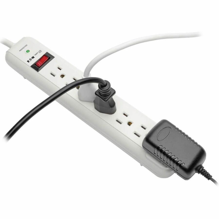 Tripp Lite series Protect It! STRIKER 7-Outlet Surge Suppressor - Gray - NEMA 5-15P - 7 x NEMA 5-15R - 1800 VA - 1080 J - 120 V AC Input - 120 V AC Output - 6 ft