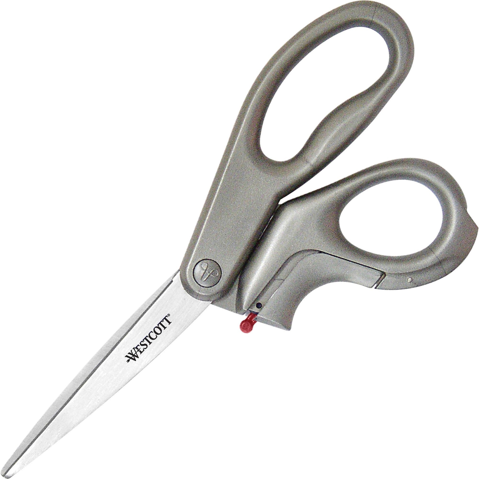 Westcott E-Z Open Box Cutter Scissors - 3" Cutting Length - 8" Overall Length - Straight-left/right - Stainless Steel - Pointed Tip - Silver - 1 Each