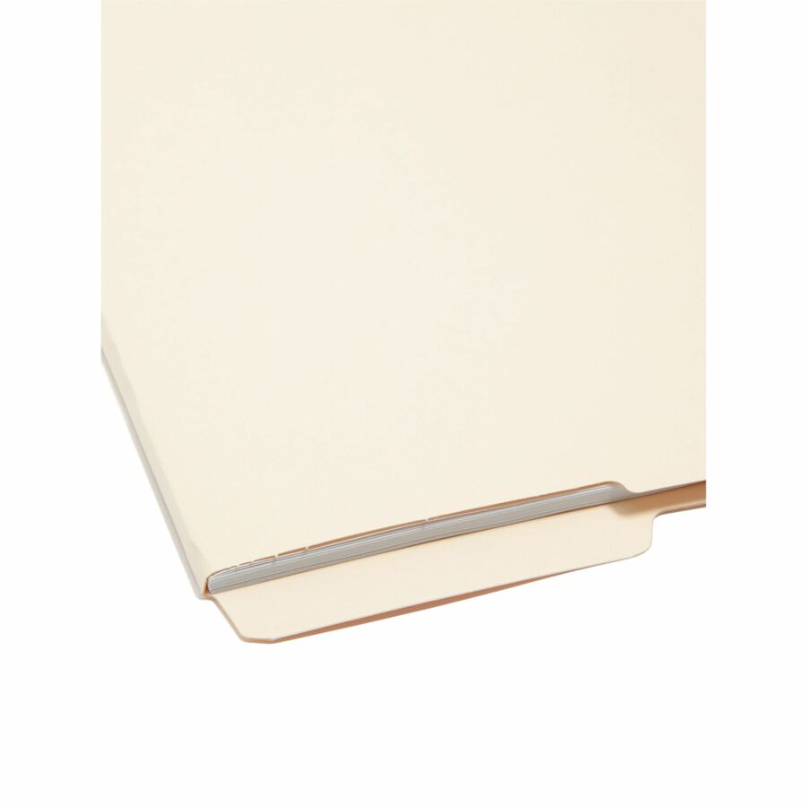 Smead Shelf-Master 1/2 Tab Cut Letter Recycled End Tab File Folder - 8 1/2" x 11" - 3/4" Expansion - End Tab Location - Bottom Tab Position - 11 pt. - 2 Plys - Manila - Reinforced - 10% Recycled - 100 / Box