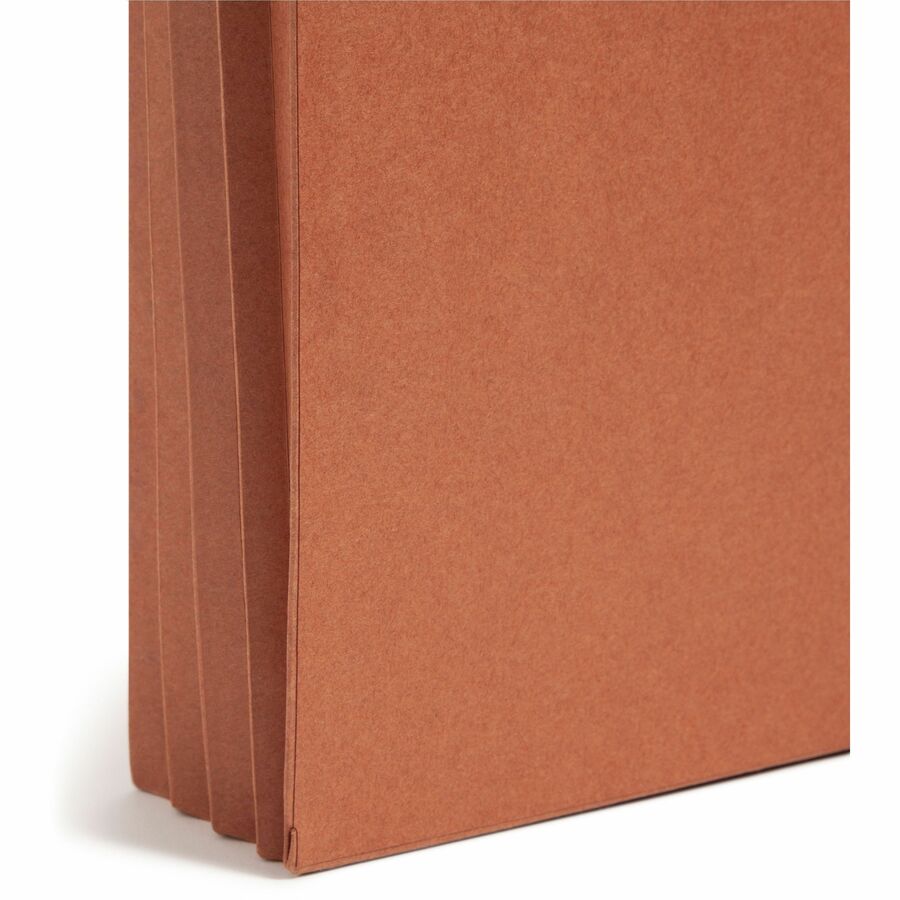 Smead Legal Recycled File Wallet - 8 1/2" x 14" - Capacity3 1/2" Expansion - Redrope - 30% Recycled - 1 Each