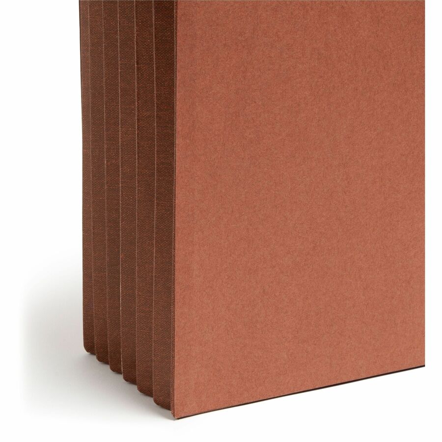Smead Letter Recycled File Wallet - 8 1/2" x 11" - 5 1/4" Expansion - 2 Plys - Redrope - Flap, Tear Resistant, Elastic Closure - 30% Recycled - 10 / Box