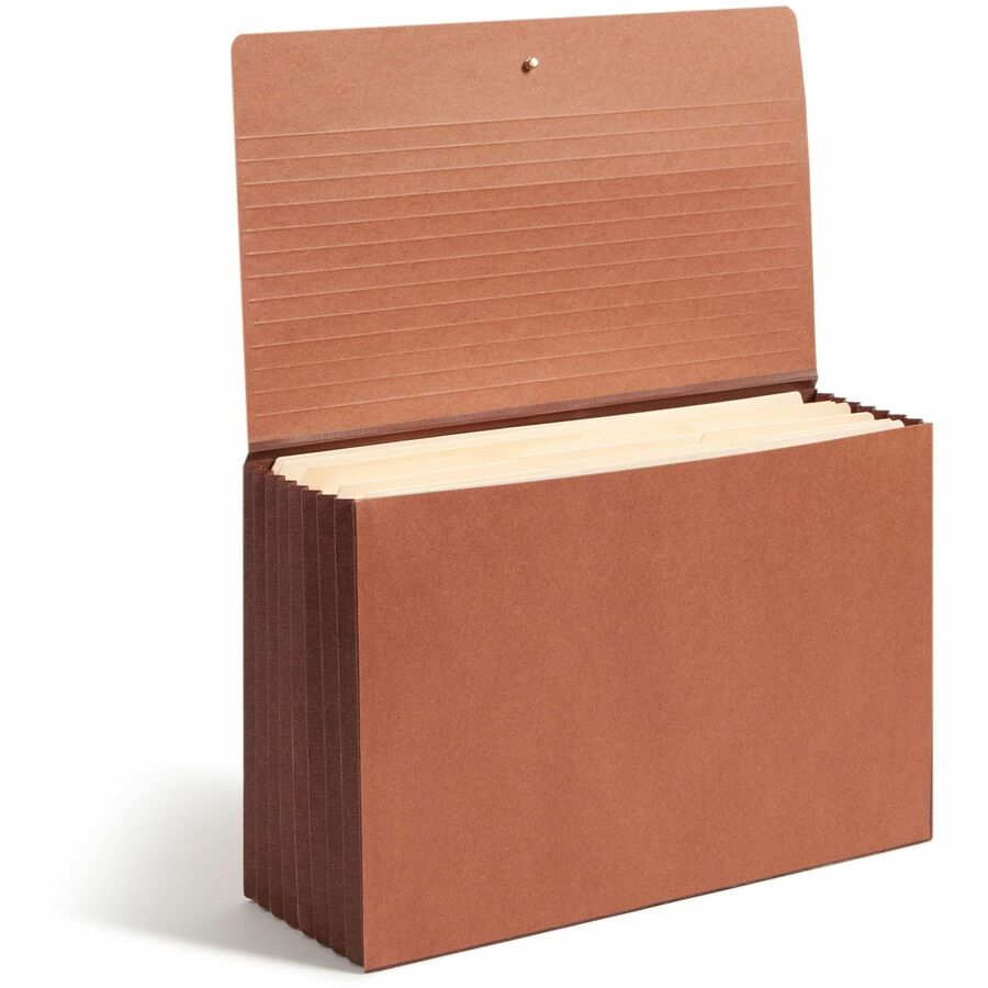 Smead Legal Recycled File Wallet - 15 3/8" x 10" - 7" Expansion - Top Tab Location - Tyvek - Redrope - Open Shelf Filing System, Reinforced Gusset, Elastic Closure, Flap Closure - 30% Recycled - 1 Each