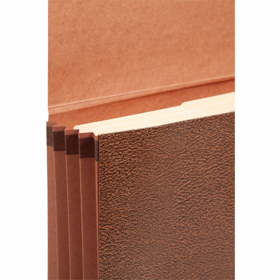 Smead Legal Recycled File Wallet - 8 1/2" x 14" - 3 1/2" Expansion - Redrope - Elastic Closure, Reinforced Gusset, Flap - 30% Recycled - 1 Each