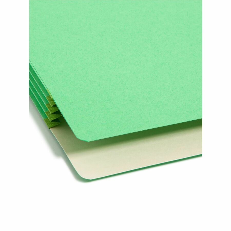 Smead TUFF Pocket Straight Tab Cut Legal Recycled File Pocket - 8 1/2" x 14" - 3 1/2" Expansion - Top Tab Location - Tyvek - Green - 10% Recycled - 1 Each