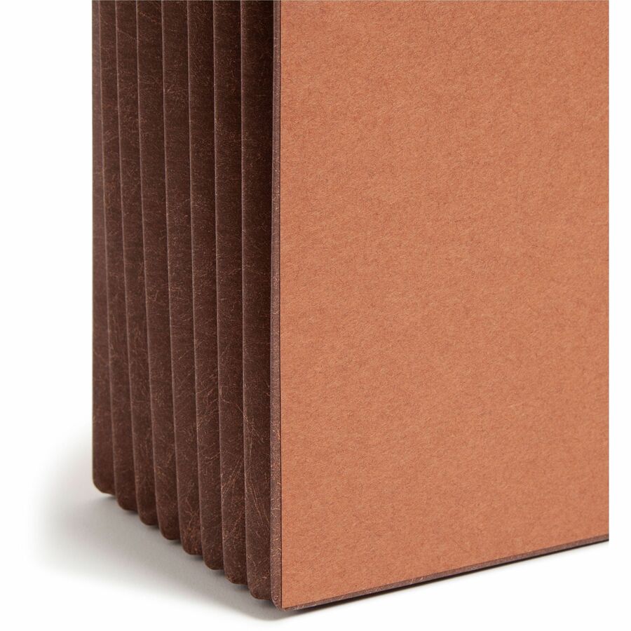 Smead TUFF Straight Tab Cut Legal Recycled File Pocket - 8 1/2" x 14" - 7" Expansion - 12.5 pt. - Redrope - Reinforced, Heavyweight Cover, Tear Resistant - 30% Recycled - 5 / Box
