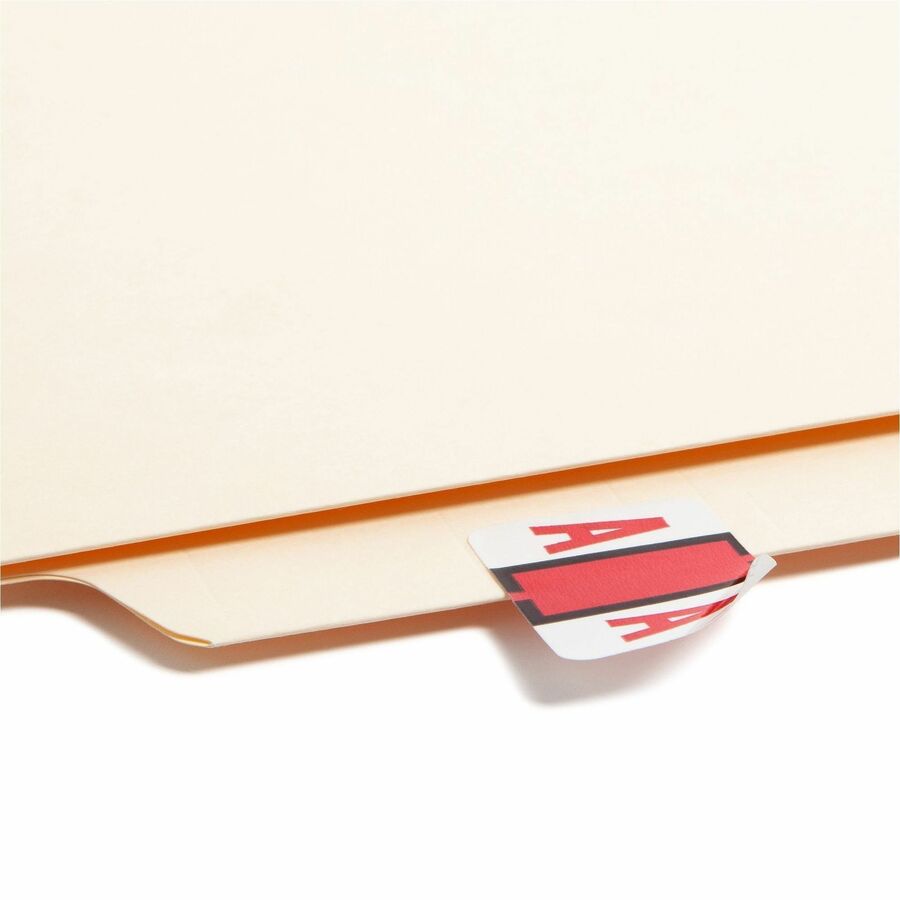 Smead BCCR Bar-Style Color-Coded Labels - A-Z - x 1 1/4" Width x 1" Length - Assorted - Laminated - 500 / Roll - 1 Box