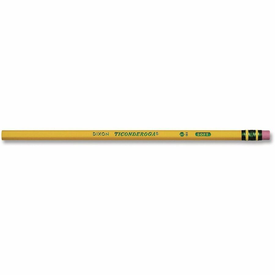 Ticonderoga No. 2.5 Pencils - Black Lead - # 2.5 - Yellow Cedar Barrel - 1 Dozen