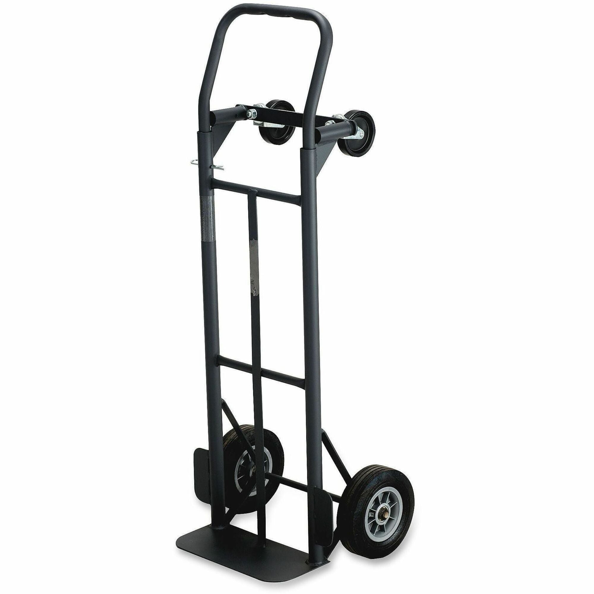 Safco Tuff Truck Convertible - 500 lb Load Capacity - 8" Caster Size - 18.50" Width x 12" Depth x 52" Height - Steel Frame - Black - 1 Each