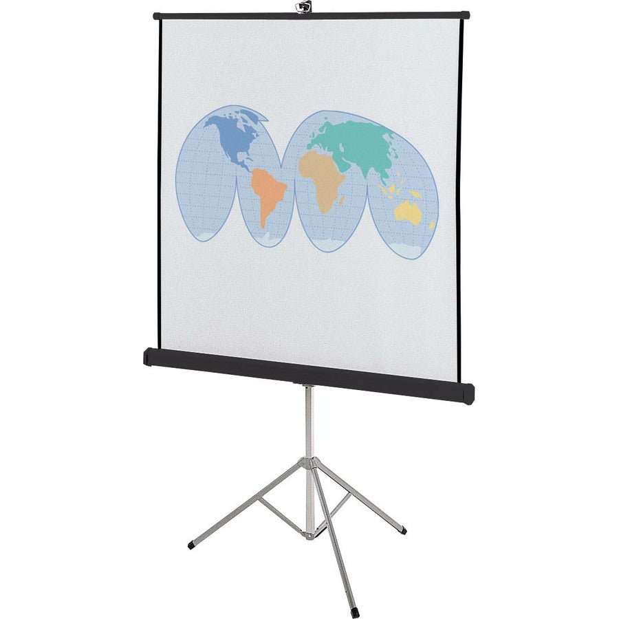 Quartet Manual Projection Screen - 1:1 - Matte White - 60" Height x 60" Width - Surface Mount