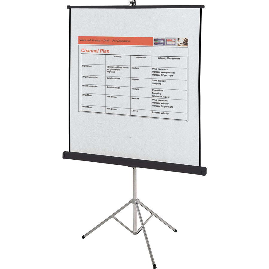 Quartet Manual Projection Screen - 1:1 - Matte White - 60" Height x 60" Width - Surface Mount