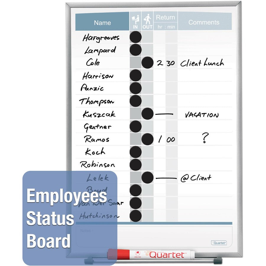 Quartet Matrix Aluminum Frame Magnetic Whiteboard - 23" Board Height x 23" Board Width - White Natural Cork Surface - Magnetic, Durable - Silver Aluminum Frame - 1 / Each