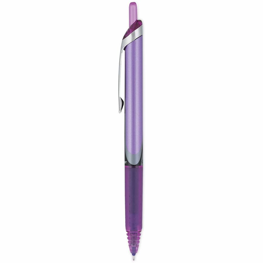 Pilot Precise V7 RT Fine Premium Retractable Rolling Ball Pens - 0.7 mm Fine Pen Point - Refillable - Retractable - Purple Ink - Water Based - Purple Barrel - 1 Each
