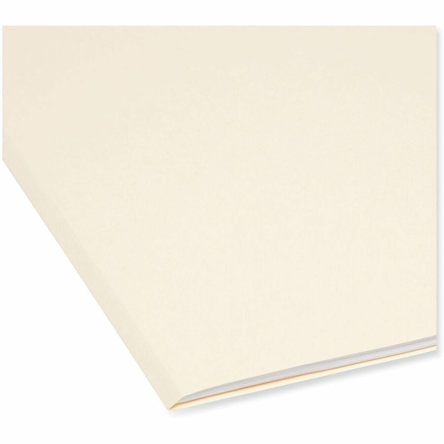 Smead 1/5 Tab Cut Letter Recycled Top Tab File Folder - 8 1/2" x 11" - 3/4" Expansion - Top Tab Location - Assorted Tab Position - 11 pt. - 2 Plys - Manila - 10% Recycled - 25 / Set