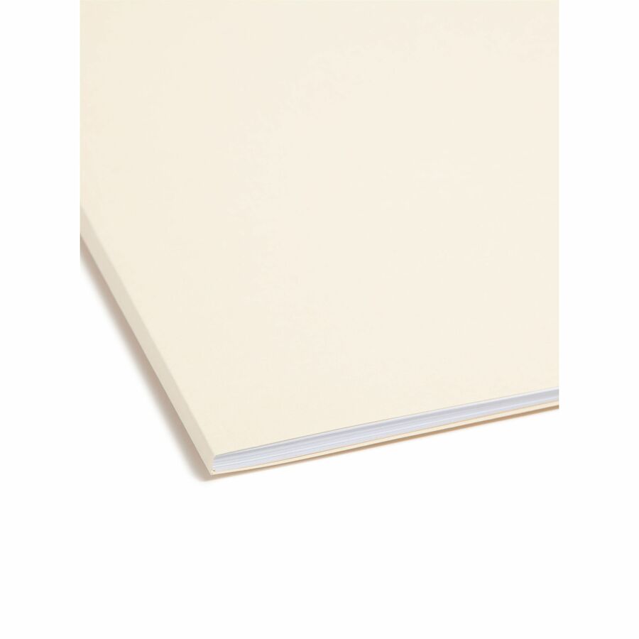 Smead 1/3 Tab Cut Letter Recycled Fastener Folder - 8 1/2" x 11" - 3/4" Expansion - 2 x 2K Fastener(s) - 2" for Folder - Top Tab Location - Third Tab Position - 11 pt. - 2 Plys - Manila - Reinforced Tab - 10% Recycled - 50 / Box