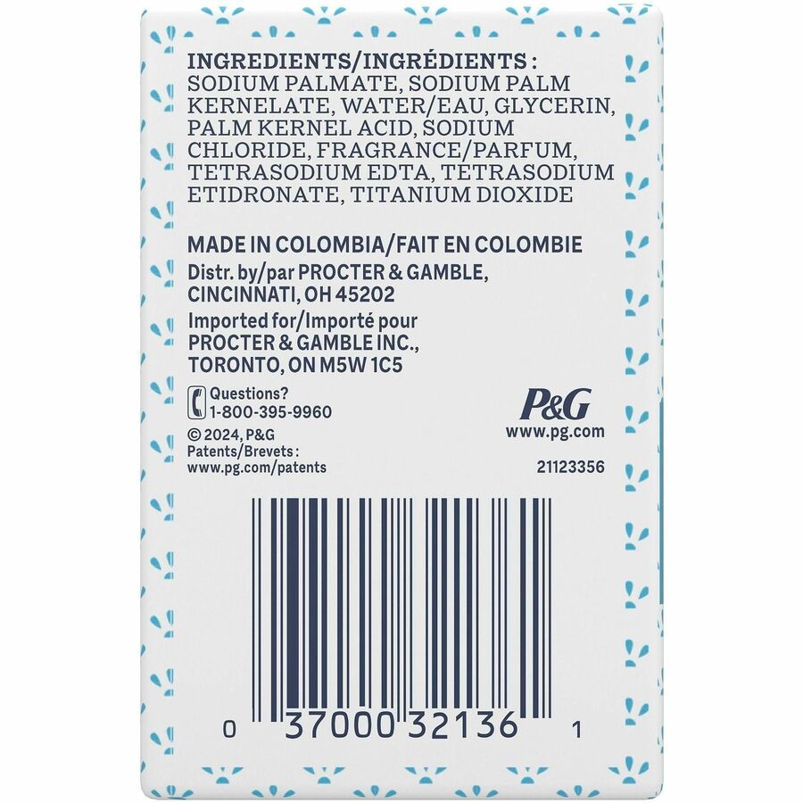 Ivory Bar Soap - Ivory-clean Scent - 3.10 oz - Dirt Remover, Oil Remover - Skin - White - Non-clog - 24 / Carton