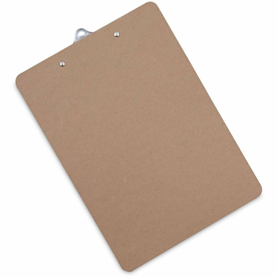 Universal Hardboard Clipboard - 1.25" Clip Capacity - Storage for Document, Form - 8 1/2" x 11" Sheet Size - Hardboard - Brown - 1 Each