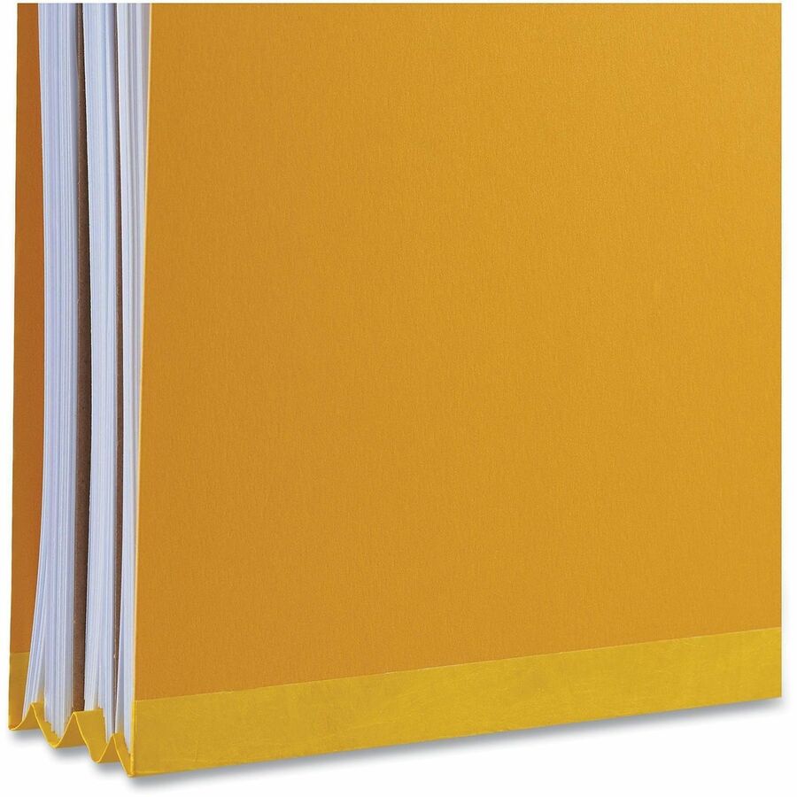 Universal 2/5 Tab Cut Letter Classification Folder - 8 1/2" x 11" - 2" Expansion - 6 Fastener(s) - 2" Fastener Capacity - Top Tab Location - Right of Center Tab Position - 2 Divider(s) - Yellow - 10 Box