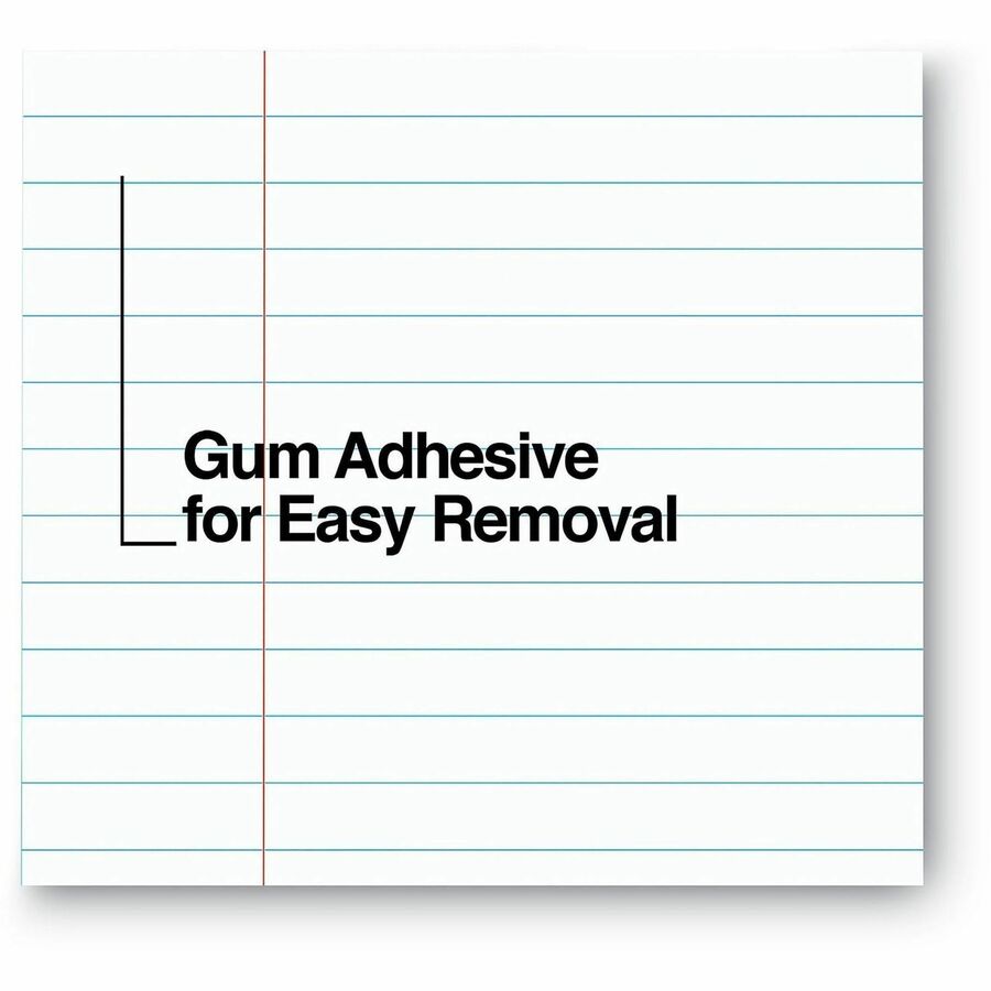 Universal Glue Top Pads, Wide/Legal Rule, 50 White 8.5 x 11 Sheets, Dozen - 1 Subject(s) - 50 Sheets - Glue - 0.34" Ruled - Unruled Margin - 16 lb Basis Weight - Letter - 8 1/2" x 11" Sheet Size - 8.5" Width - White Paper - Chipboard Cover - 1 Dozen
