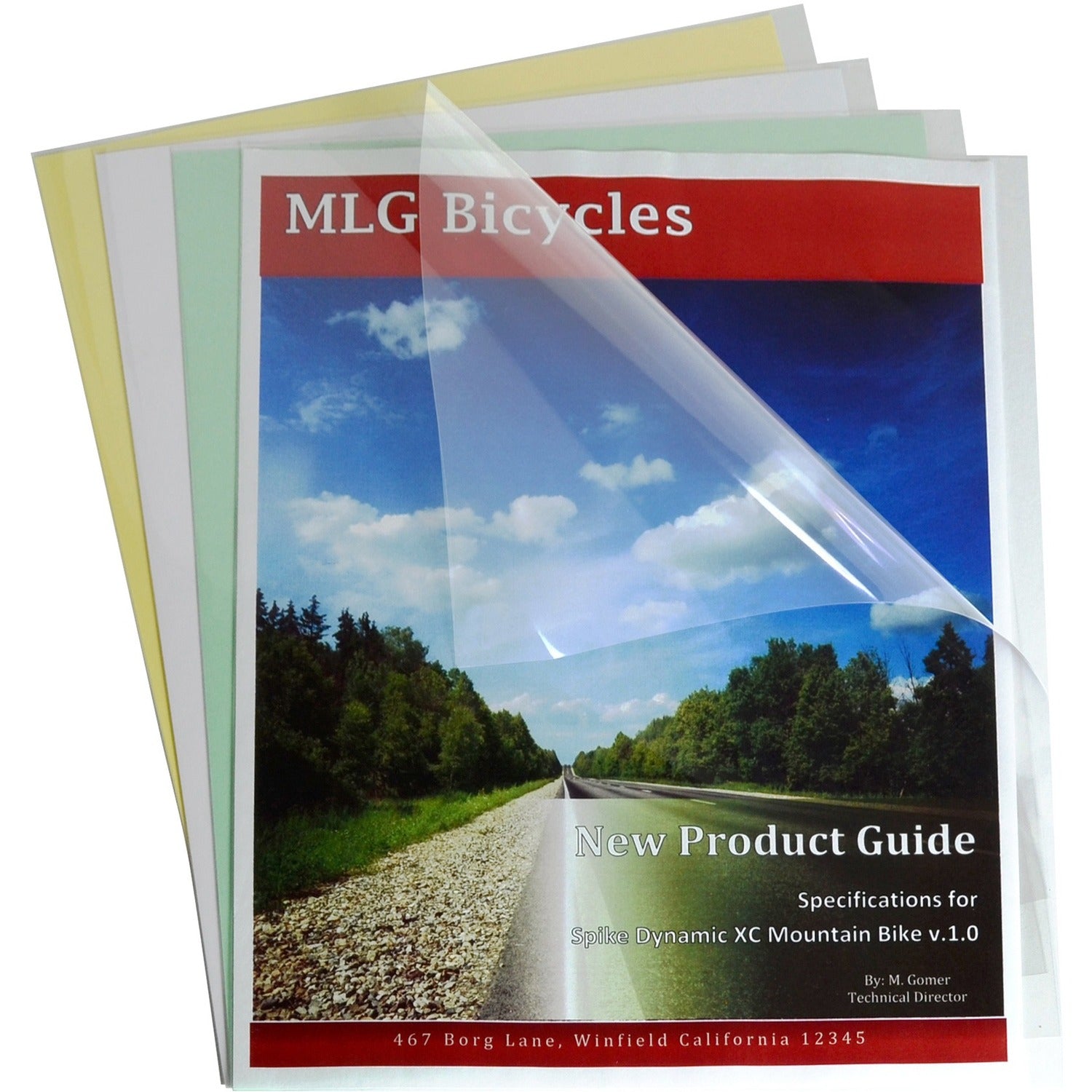 C-line Economy Report Cover - 8 1/2" x 11" - 1 x Clamp Fastener(s) - 1/10" Fastener Capacity - Poly, Vinyl - Clear - 0% Recycled - 100 / Box