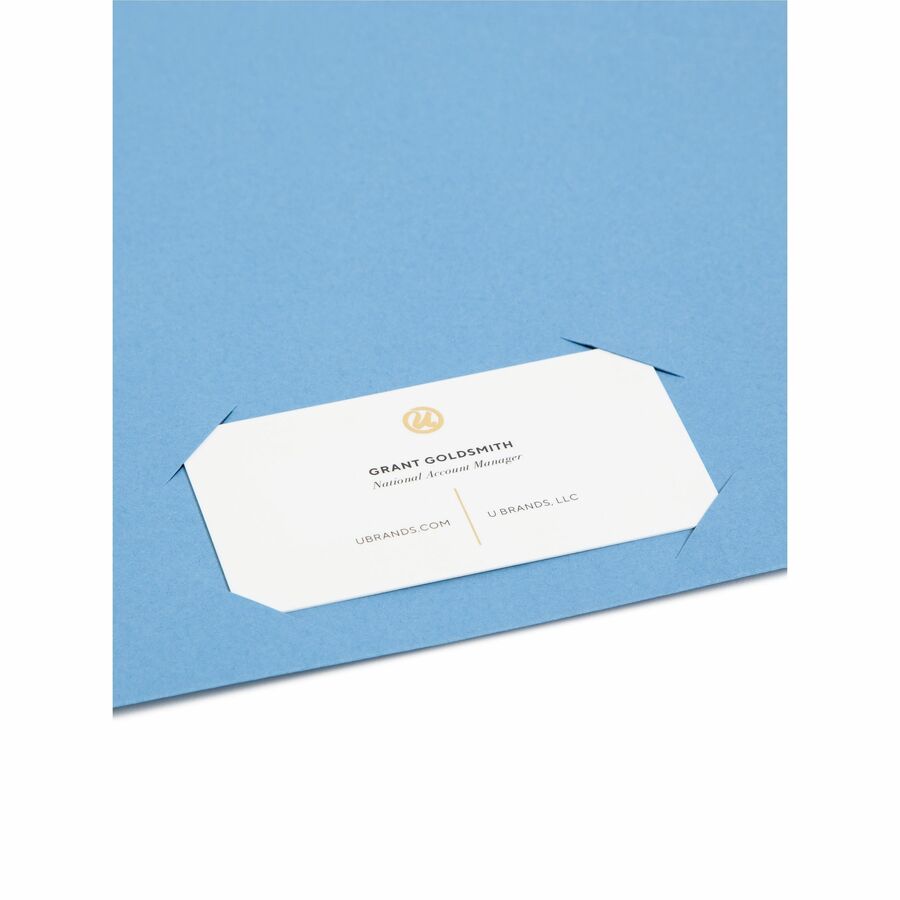 Smead Letter Recycled File Jacket - 8 1/2" x 11" - 11 pt. - Manila - Blue - 10% Recycled - 25 / Pack
