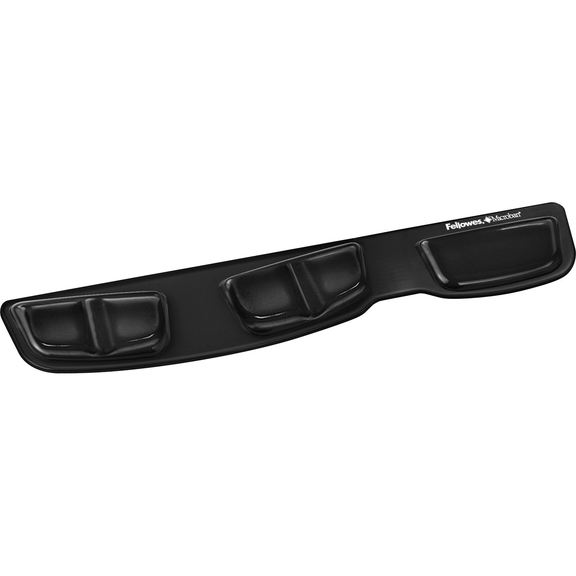 Fellowes Keyboard Palm Support with Microban® Protection - 0.63" Height x 18.25" Width x 3.38" Depth - Black - Polyurethane - 1