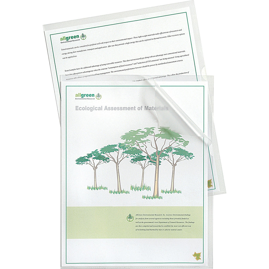 C-Line Letter Project File - 8 1/2" x 11" - 100 Sheets Capacity - Polypropylene - Clear - Acid-free, Non-toxic, PVC-free, Heavyweight, Thumb Cut, Archival-safe - 25 / Box
