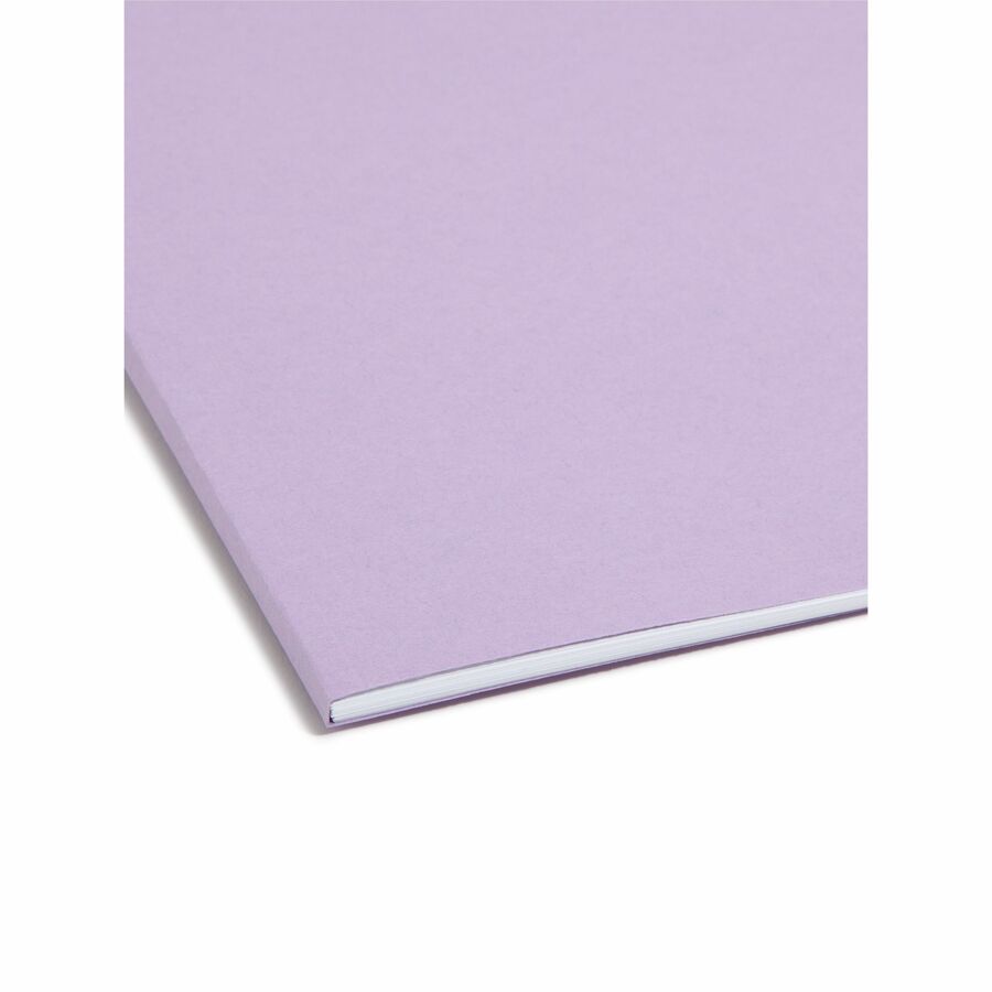 Smead 1/3 Tab Cut Letter Recycled Fastener Folder - 8 1/2" x 11" - 3/4" Expansion - 2 x 2K Fastener(s) - 2" Fastener Capacity - Top Tab Location - Assorted Tab Position - 11 pt. - 2 Plys - Lavender - 10% Recycled - 50 / Box