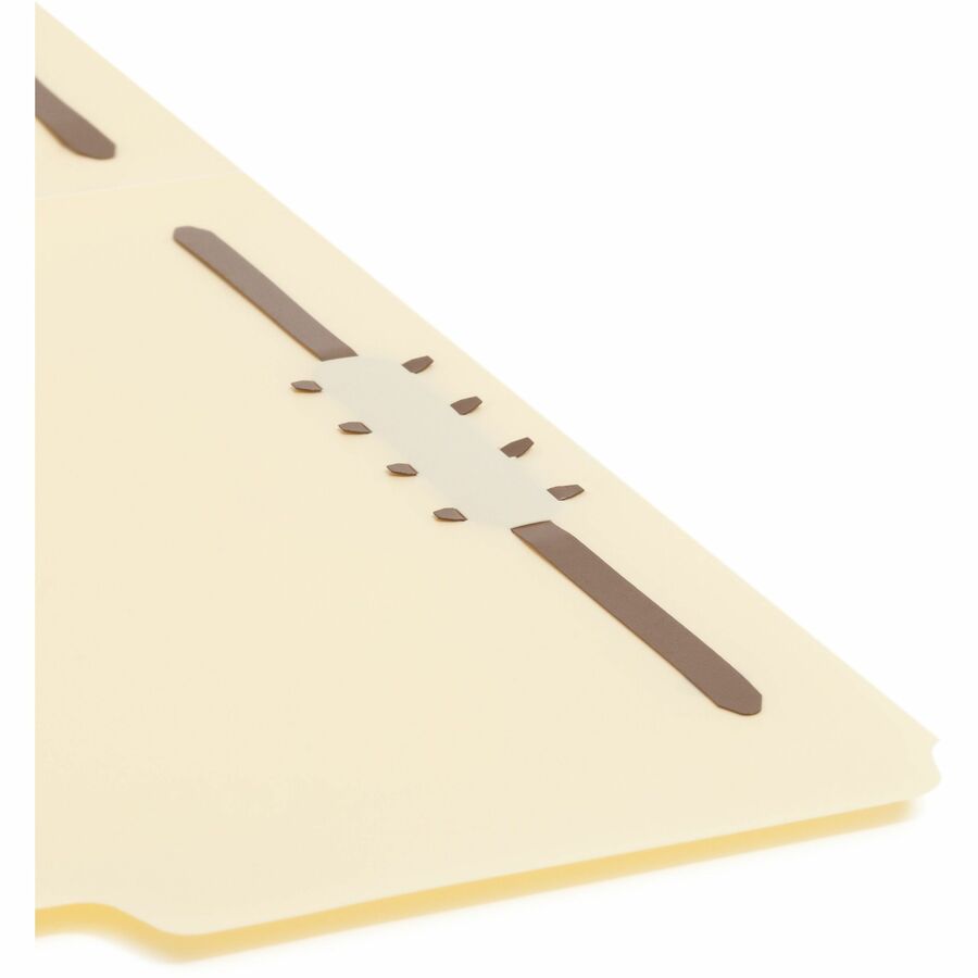 Smead 1/3 Tab Cut Letter Fastener Folder - 8 1/2" x 11" - 3/4" Expansion - 2 x 2K Fastener(s) - 2" Fastener Capacity - Assorted Tab Position - Polypropylene - Manila - 0% Recycled - 24/Box - 5 / Carton