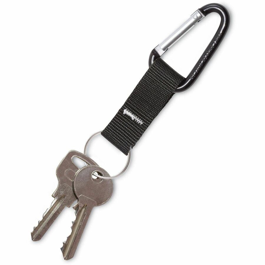 Advantus Carabiner Key Chain - Black - 10 / Pack