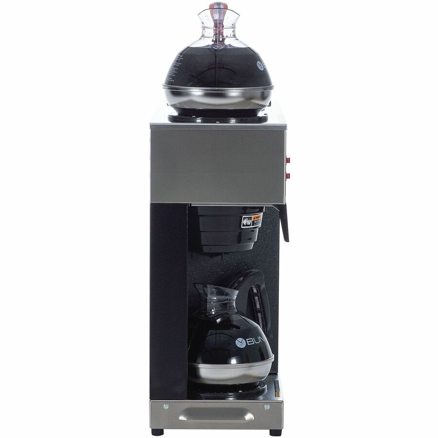BUNN VPS 3-Warmer Coffee Brewer - 1660 W - 2 quart - 12 Cup(s) - Multi-serve - Stainless Steel - Stainless Steel Body