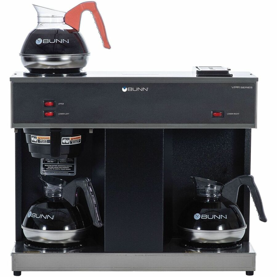 BUNN VPS 3-Warmer Coffee Brewer - 1660 W - 2 quart - 12 Cup(s) - Multi-serve - Stainless Steel - Stainless Steel Body