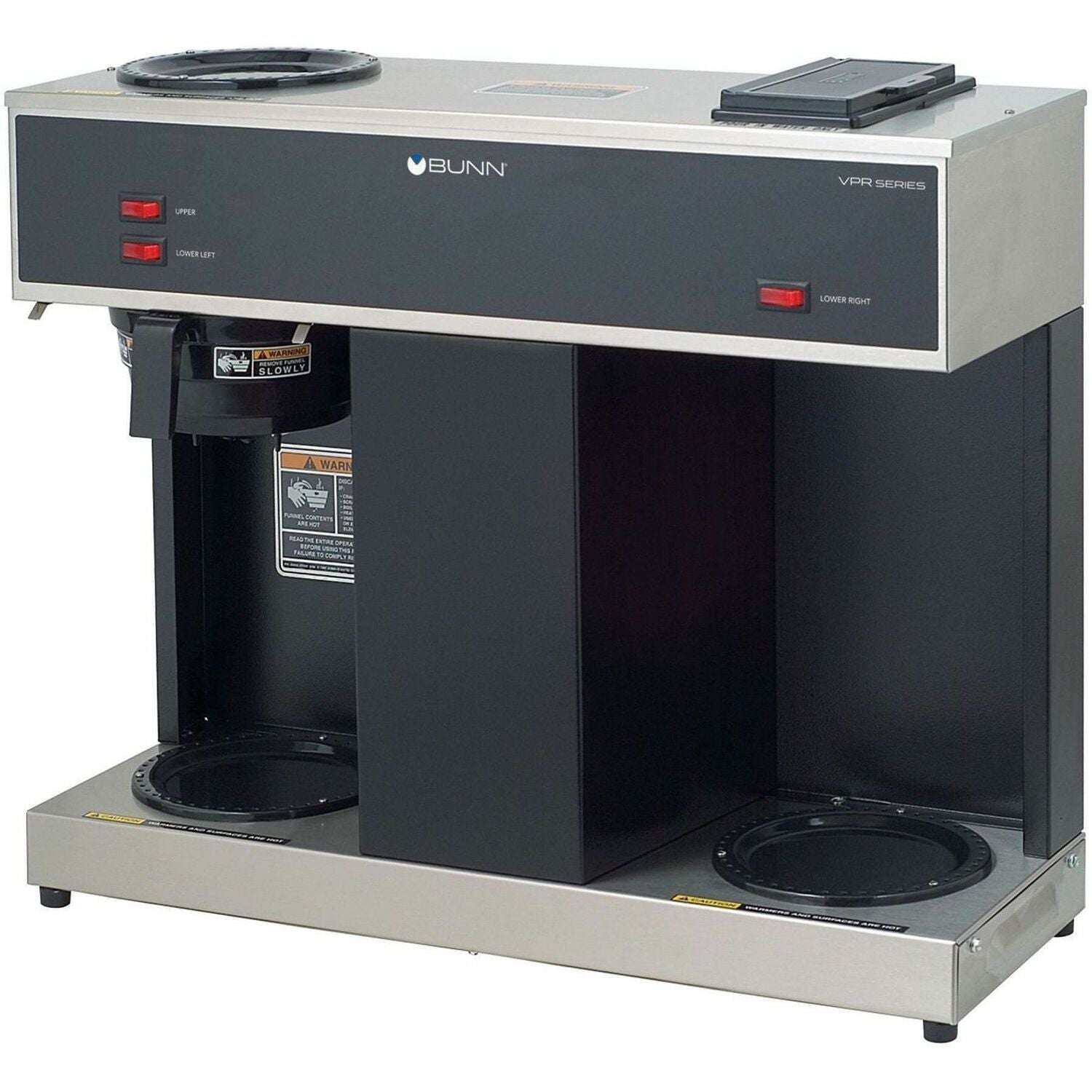 BUNN VPS 3-Warmer Coffee Brewer - 1660 W - 2 quart - 12 Cup(s) - Multi-serve - Stainless Steel - Stainless Steel Body