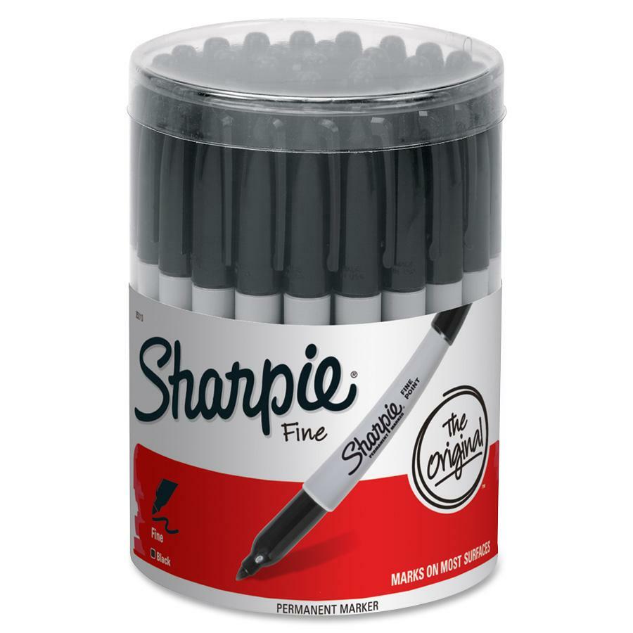 Sharpie Fine Point Permanent Marker - Fine Marker Point - Black Ink - Alcohol Based, Solvent Based - Gray Barrel - 36 / Pack