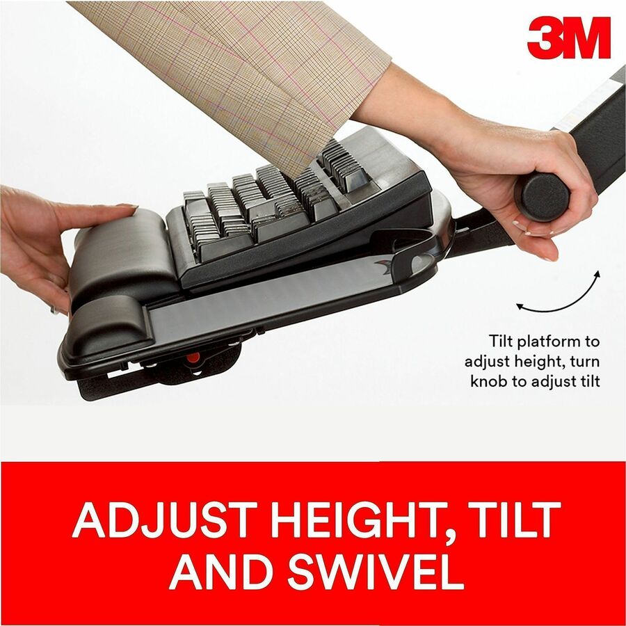 3M AKT170LE Adjustable Keyboard Tray - 23" Height x 26.5" Width x 8" Depth - 1