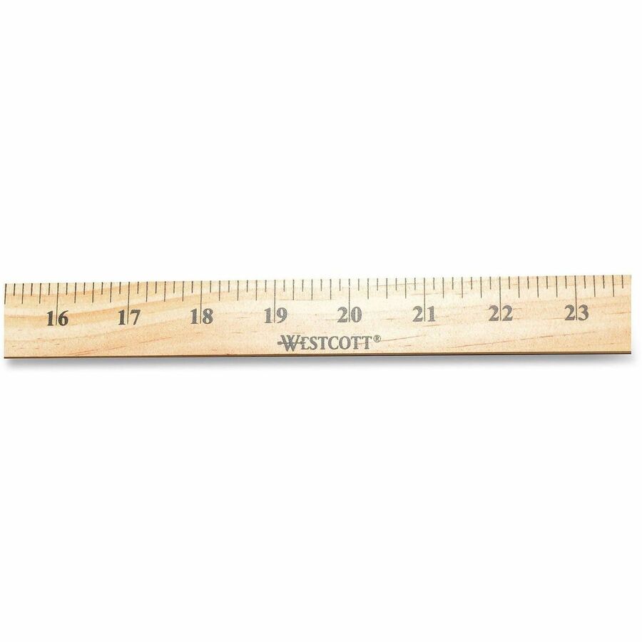 Westcott Hardwood Meterstick - 39.5" Length - 1/8 Graduations - Metric Measuring System - Wood - Woodgrain - 1 / Each