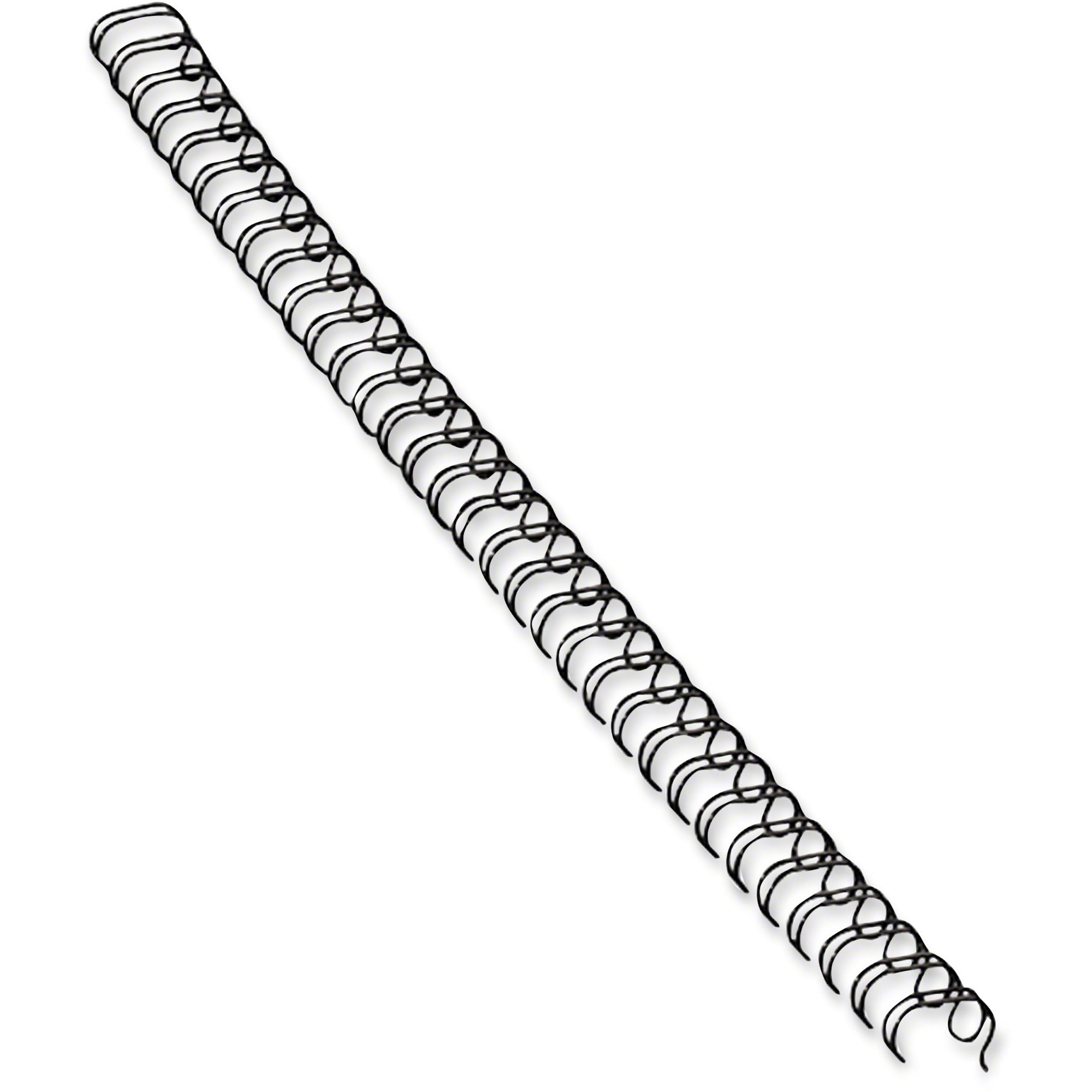 Fellowes Double-Loop Wire Binding Combs - 10.5" Height x 0.5" Width x 0.4" Depth - 0.31" Maximum Capacity - 50 x Sheet Capacity - Round - Black - 25 / Pack