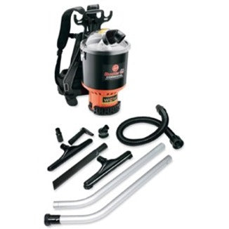 Hoover Shoulder Vac C2401 Backpack Vacuum Cleaner - 1000 W Motor - 1.60 gal - Bagged - 14" Cleaning Width - Carpet, Hard Floor - 48 ft Cable Length - 4.3 ft Hose Length - HEPA - 897.7 gal/min - AC Supply - 110 V AC - 8.50 A