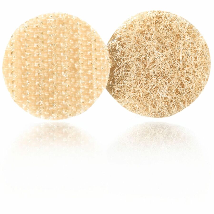VELCRO® Sticky Back 3/4in Circles Beige 200 ct - 0.75" Diameter - Beige - For Wood, Metal, Glass, Tile - 200 / Carton