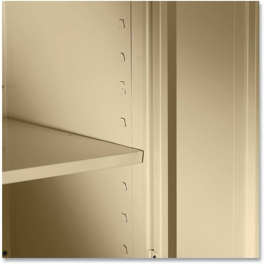 Tennsco Storage Cabinet (Unassembled) 2470 - 36" Width x 24" Depth x 78" Height - 5 x Shelf(ves) - 2 x Standard Door(s) - Heavy Duty, Locking Door, Hinged Door, Reinforced, Carrying Handle, Durable, Adjustable Leveler, Rugged, Welded - Light Gray - Pow...