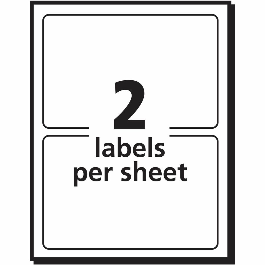 Avery® Removable Multi-Use ID Labels on Printable 4" x 6" Sheets - 3" Height x 4" Width - Removable Adhesive - Rectangle - Laser, Inkjet - White - Paper - Removable, Peel & Stick, Residue-free, Customizable, Adhesive - 2 / Sheet - 40 Total Sheets -...