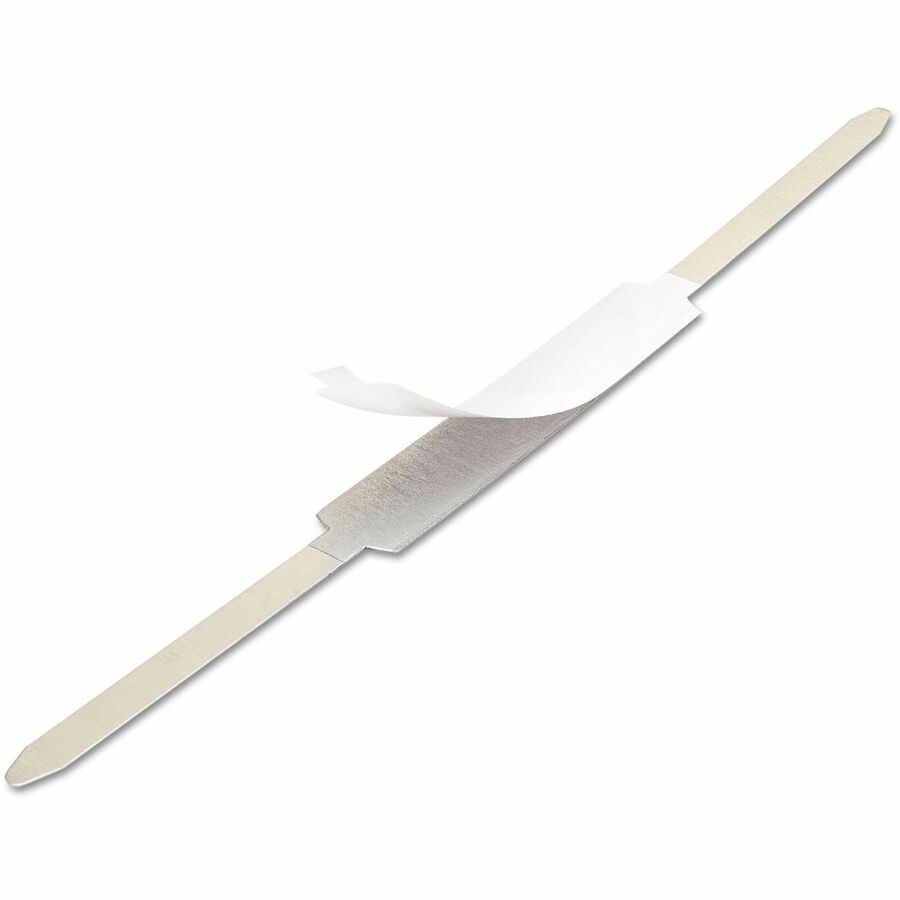 Universal Paper Fastener - 200 Sheet Capacity - Self-adhesive - Silver - Metal - 100 / Box