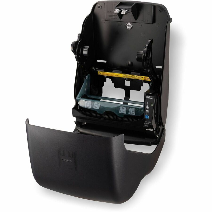 San Jamar Infinity System Towel Dispenser - Touchless Dispenser - 2 x Roll - 16.5" Height x 11.7" Width x 9.3" Depth - Plastic - Black - Impact Resistant, Long Lasting, Break Resistant, Lockable - 1 Each