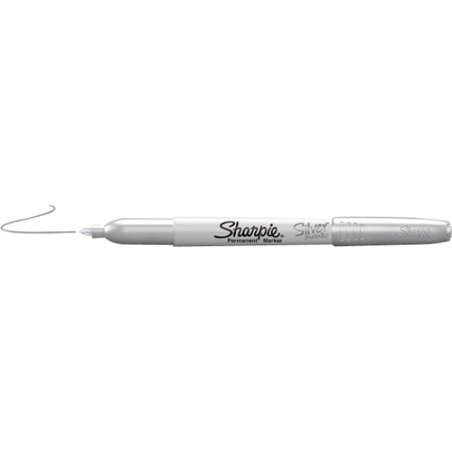 Sharpie Metallic Fine Point Permanent Marker - Fine Marker Point - Metallic Silver Ink - 36 / Canister