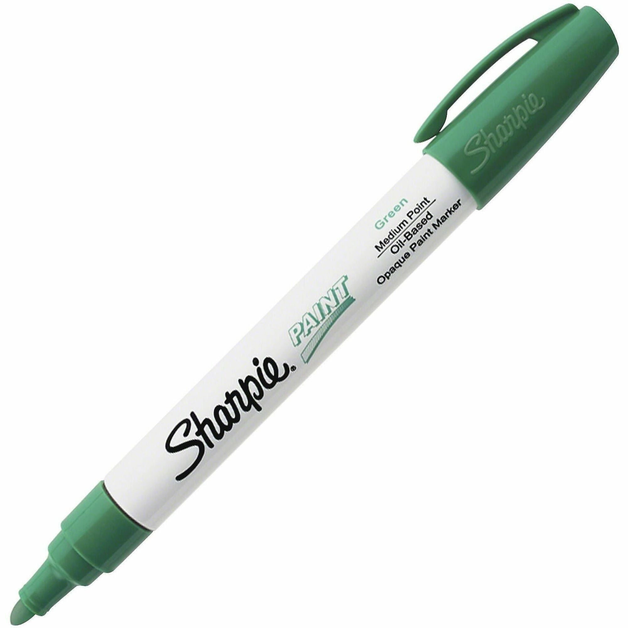 Sharpie Paint Marker - Medium Marker Point - Green Ink - Oil Based - 1 Each