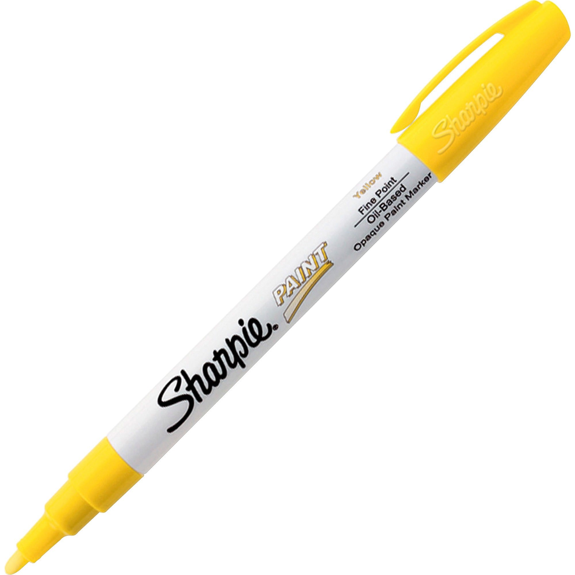 Sharpie Oil-based Paint Markers - Fine Marker Point - Yellow Ink - Oil Based - 1 Each