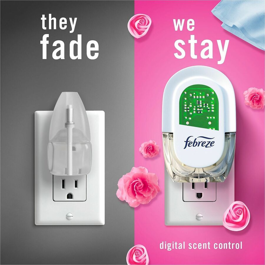 Febreze FadeDefy PLUG Air Freshener - 2.63 oz - April Fresh - 50 Day - Odor Neutralizer - 3 / Pack