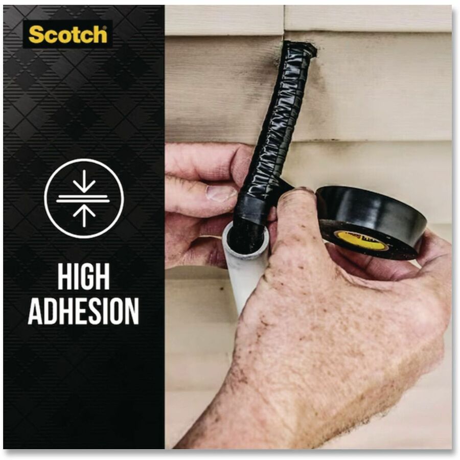 Scotch Super 88 Insulating Tape - 22 yd Length x 0.75" Width - Black - Vinyl - Polyvinyl Chloride (PVC) Backing - Rubber Adhesive - For Insulating Wire, Rubber, Synthetic Material - 1 Roll