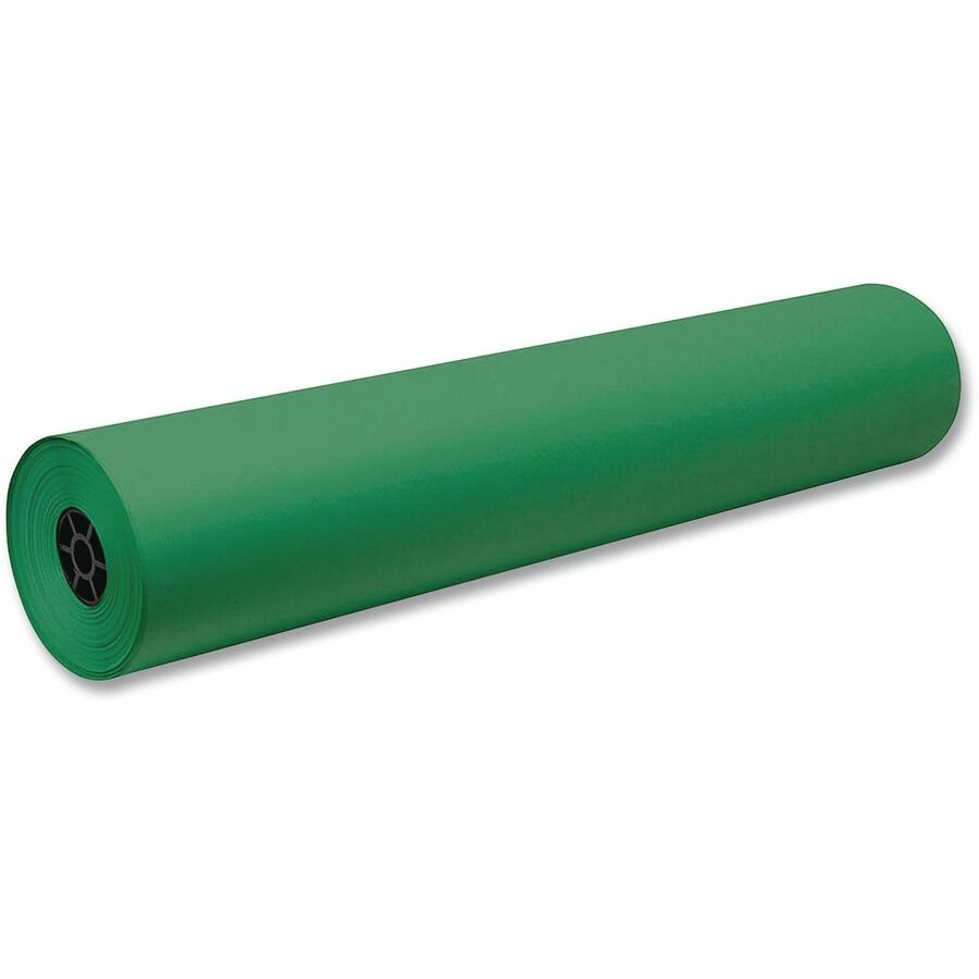 Decorol Flame-Retardant Art Paper Roll - Art, Classroom, Office, Banner, Bulletin Board - 7" Height x 36" Width x 1000 ft Length - Festive Green - Sulphite - 1 / Roll
