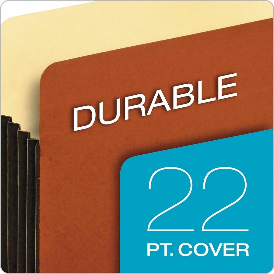 Pendaflex Legal Expanding File - 8 1/2" x 14" - 800 Sheets Capacity - 3 1/2" Expansion - Top Tab Location - 12.5 pt. - Redrope - Brown - Reinforced Gusset, Tear Resistant, Durable, Wear Resistant, Flap, Tyvek Gusset - 10 / Box